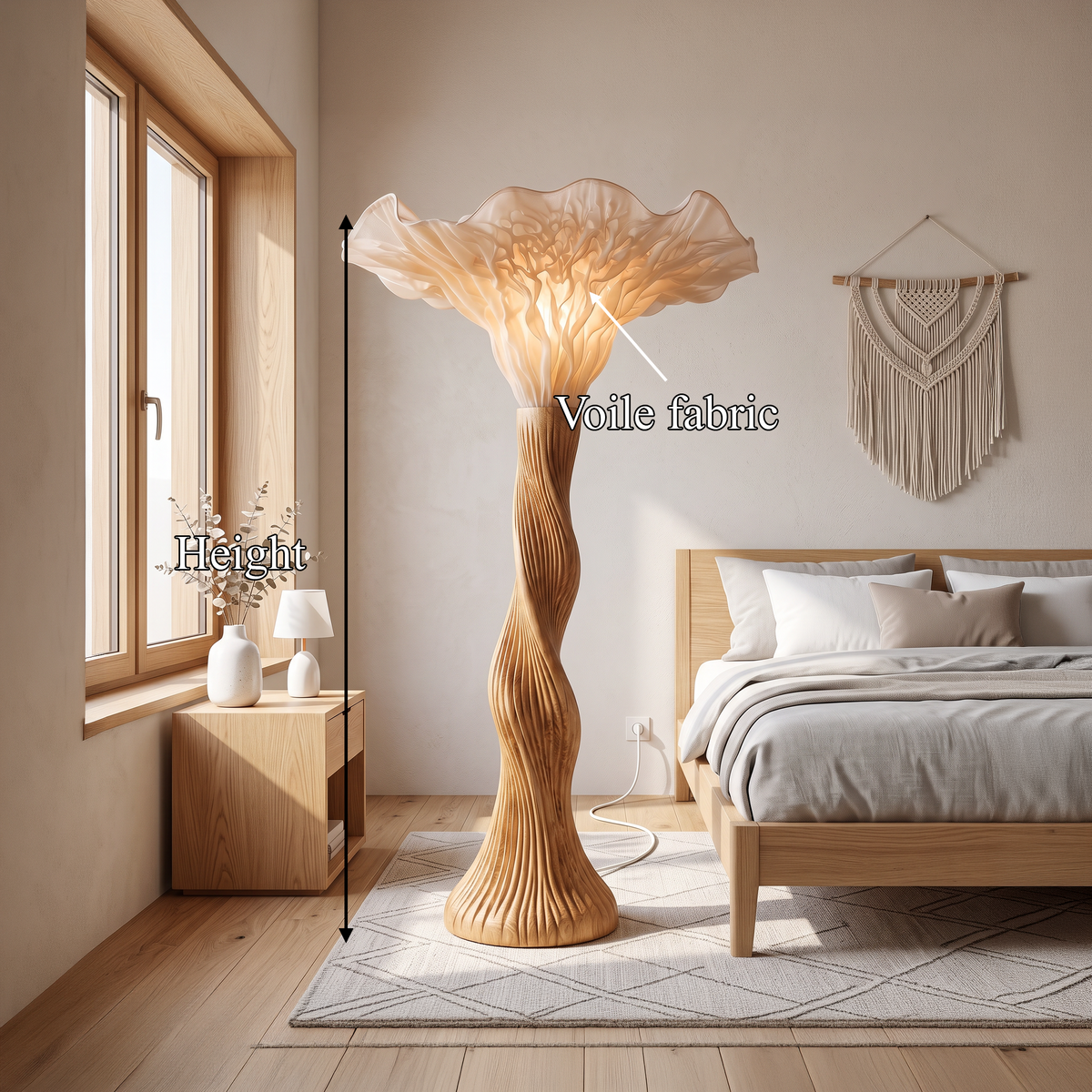 Contemporary Floor Lamp Artistic Mushroom Silhouette Lounge - view 8