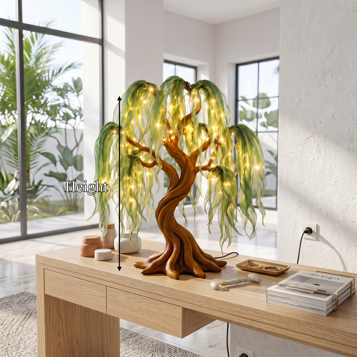 Contemporary Sculptural Tree Table Lamp For Living Room - view 8