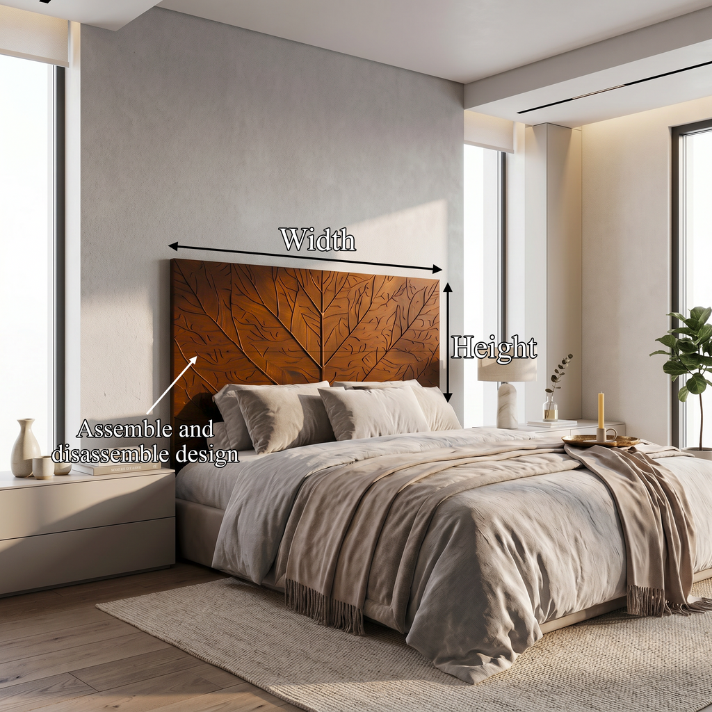 Contemporary Tree Ring Headboard Wooden Bed Headboard For Bedroom - view 8