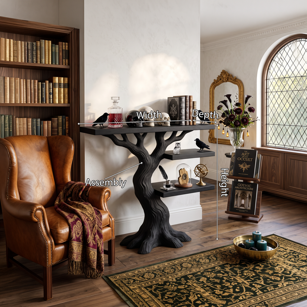 Contemporary Woodland Branch Console Table For Halloween Decor - view 8