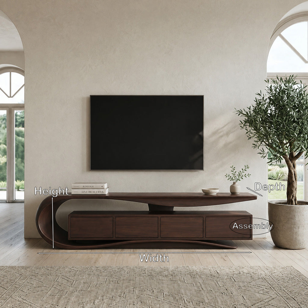 Contemporary Wave TV Console For Living Room - view 8
