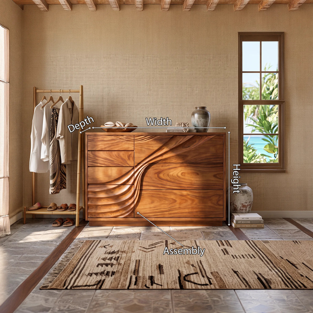 Contemporary Flowing Dresser Drawer For Bedroom Interior - view 8