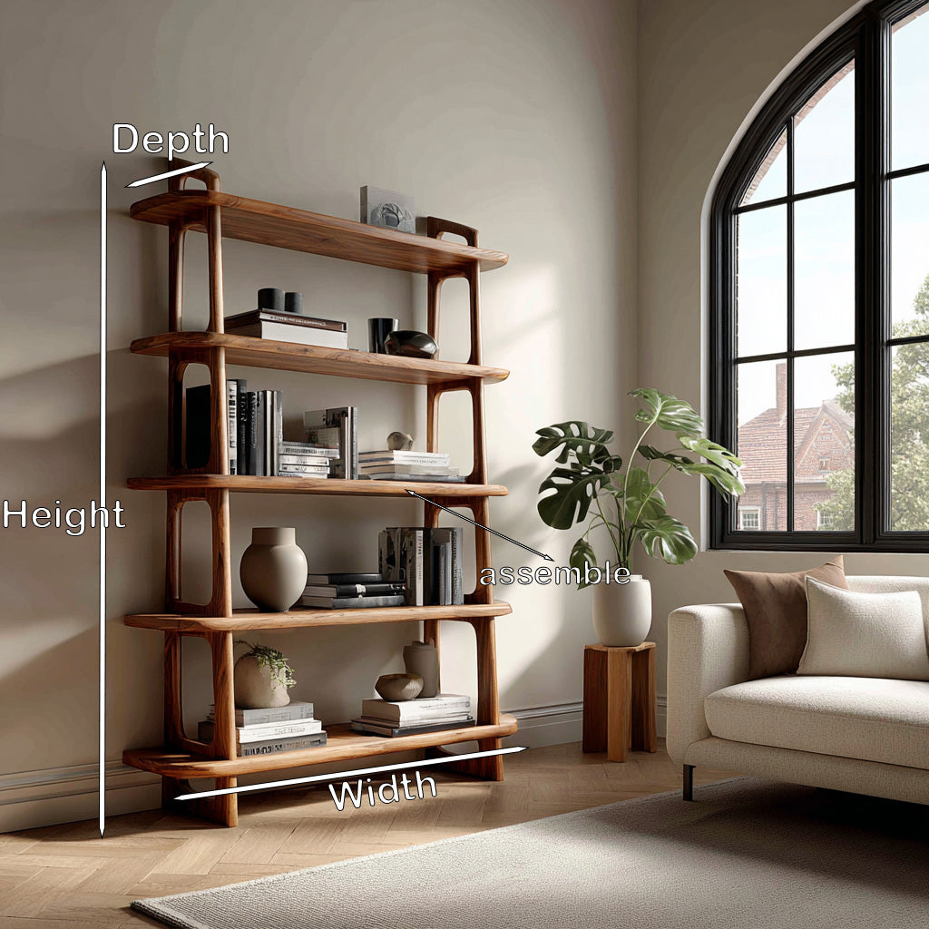 Contemporary Wooden Standing Shelf For Living Room Corner - view 8