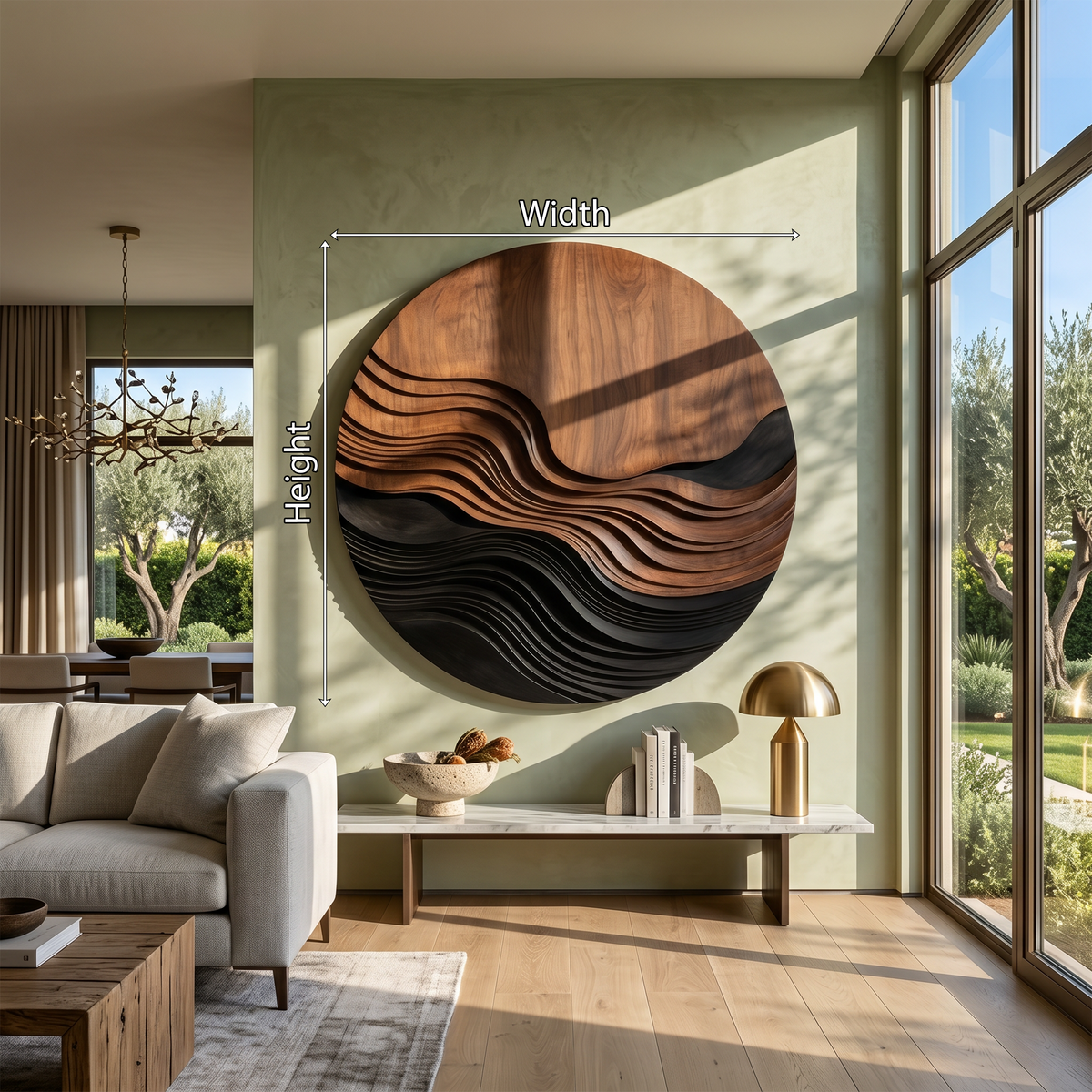 Contemporary Wave Pattern Wall Art For Entryway - view 5
