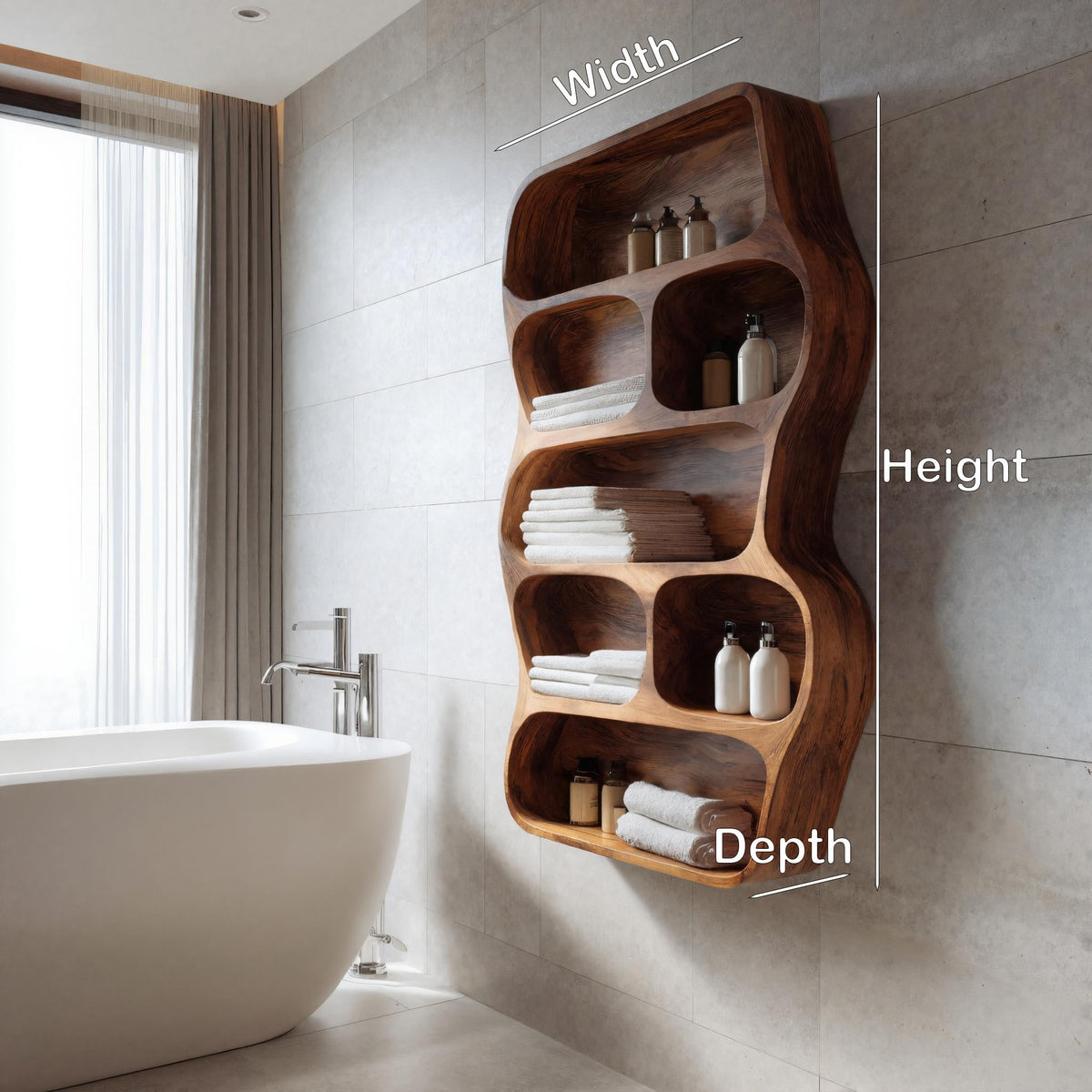 Contemporary Wall Shelf For Bathroom Space - view 6