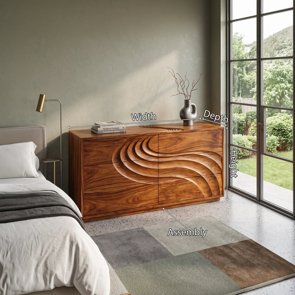 Contemporary Flow Dresser Drawer For Modern Bedroom - view 8