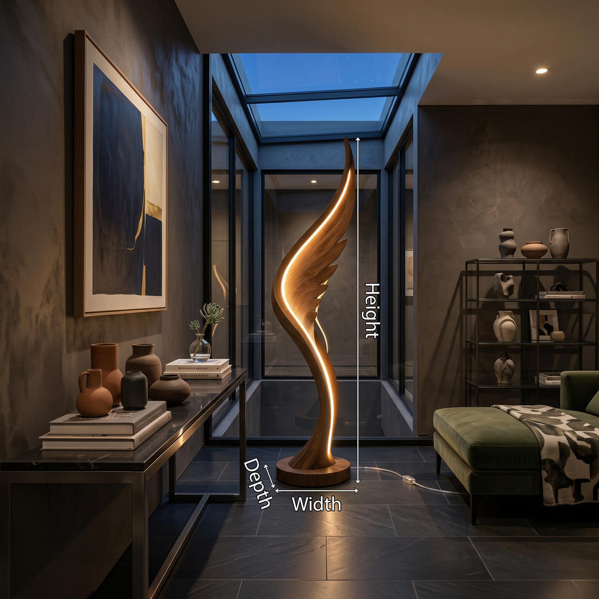 Contemporary Soaring Wing Floor Lamp For Modern Lounge - view 8