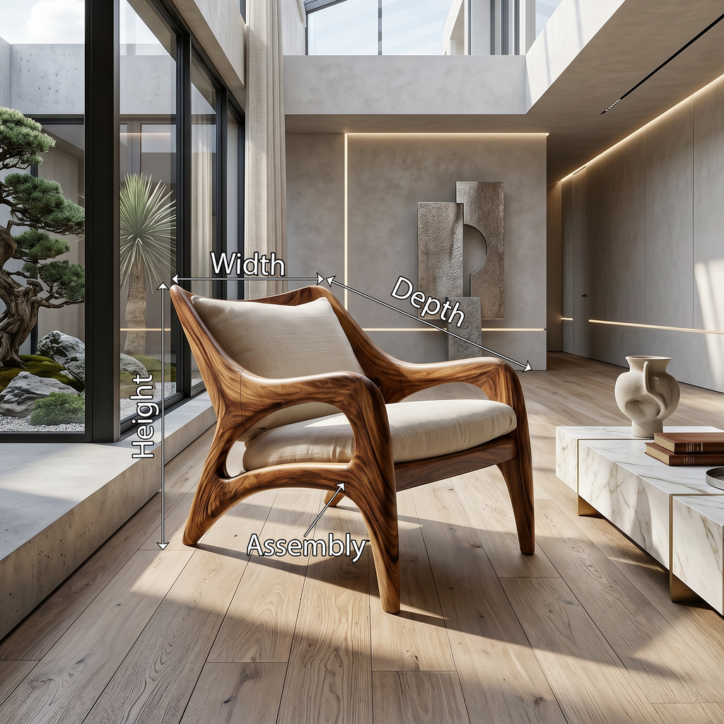 Contemporary Wooden Lounge Chair for Refined Porch Living - view 8