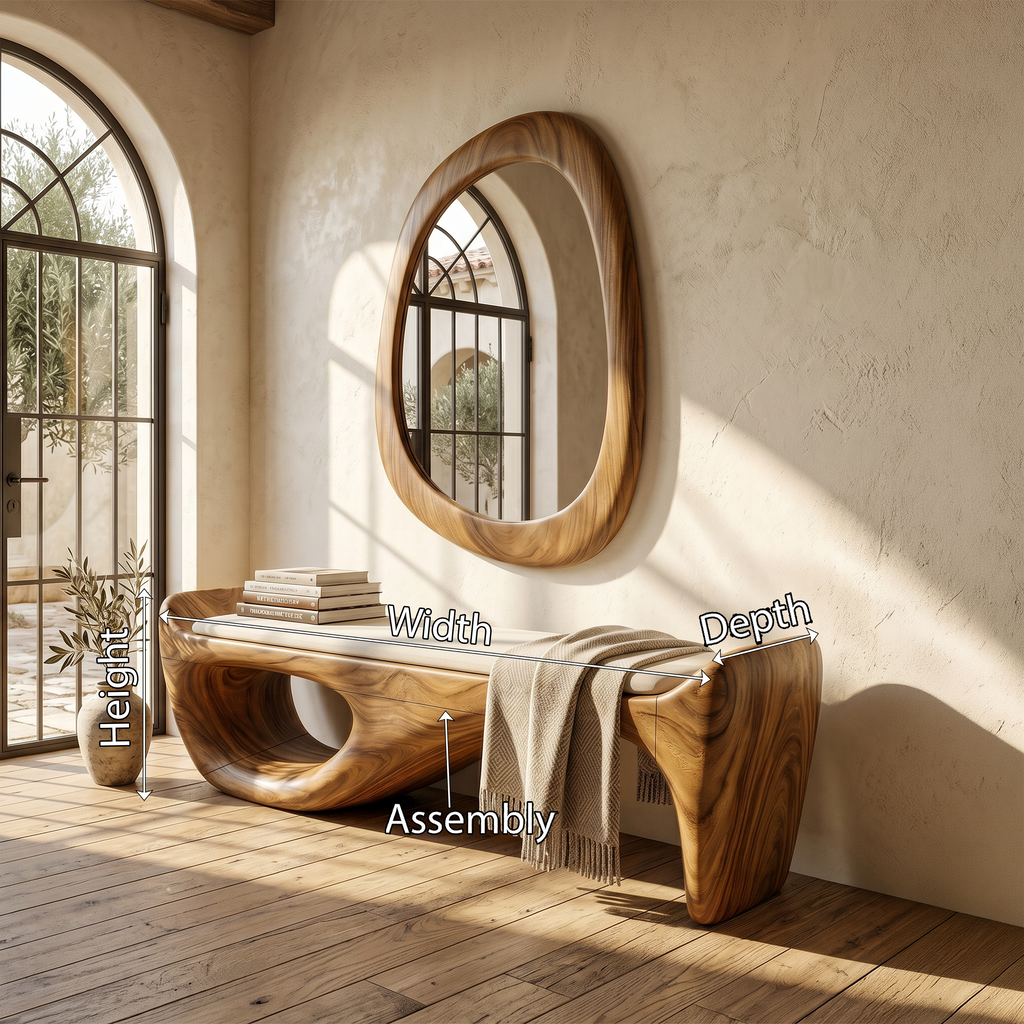 Designer Entryway Bench Organic Modern Home - view 8