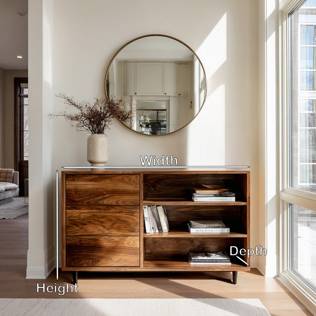 Elegant Natural Wood Console Table For Small Living Room - view 8