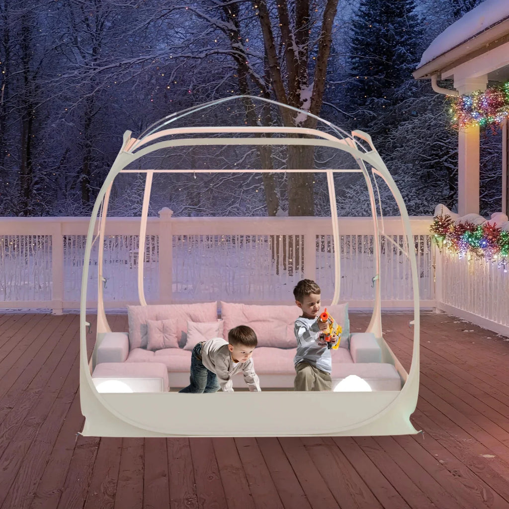 TABU Pop Up Bubble Sports Tent, Clear, 10 x 10 ft, 6-7 People