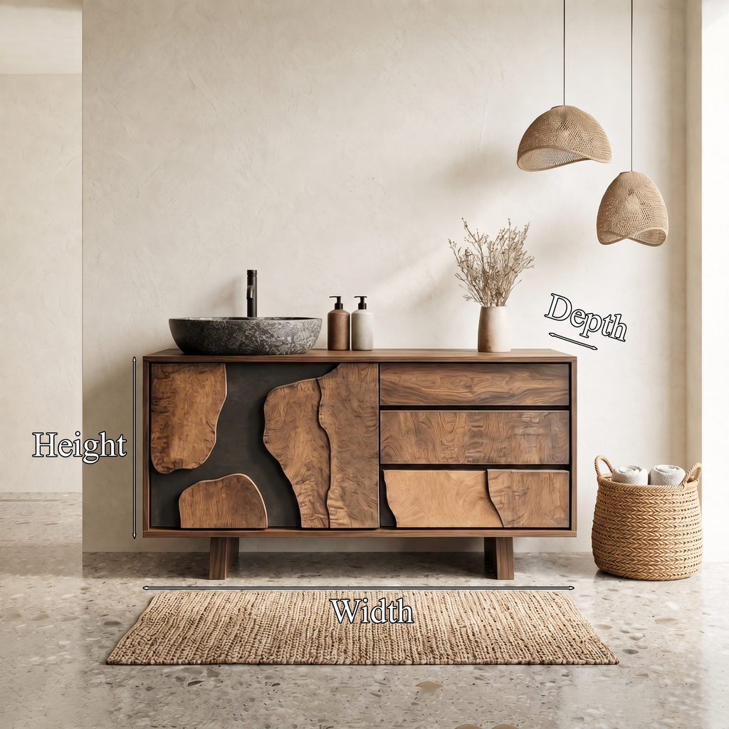 Contemporary Bathroom Cabinet Solid Wood Simple Clean Line Design Bathroom And Vanity Area - view 8