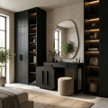 Contemporary Dressing Table With Storage Cabinet Sculptural Design For Bedroom - view 4