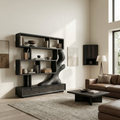 Contemporary Wooden Bookcase With Storage For Living Room - view 7