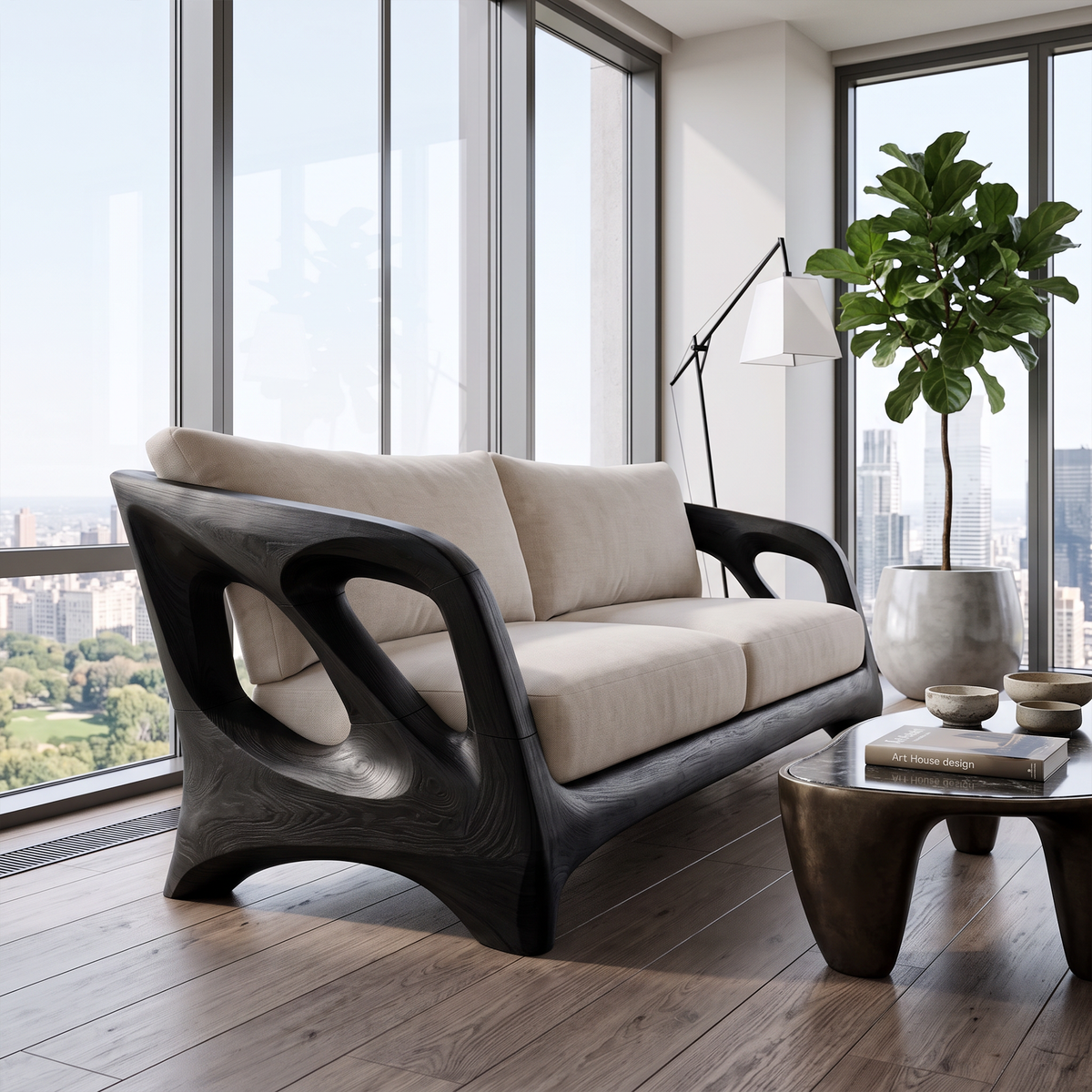 Contemporary Open Frame Sofa For Living Room And Lounge Area - view 4