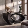Console Table Sculptural Open Loop Base For Entryway Foyer Hallway - view 4