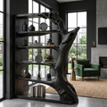 Contemporary Tree Bookshelf, Artistic Solid Wood Branch Book Display Rack Organizer - view 4
