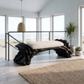 Contemporary Halloween Wood Bench With Oyster Inspired Base For Reading Nook - view 4
