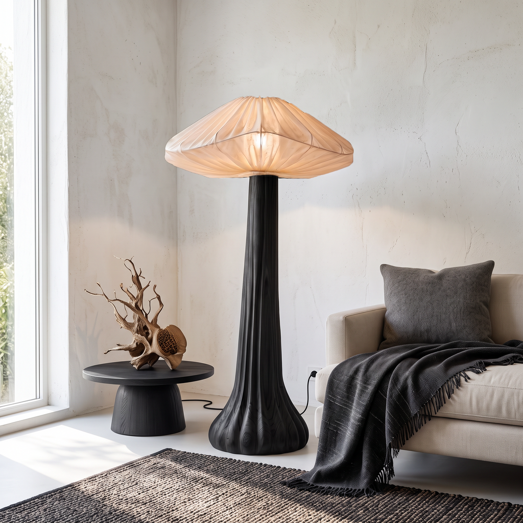 Contemporary Floor Lamp Organic Mushroom Design Reading Corner - view 4