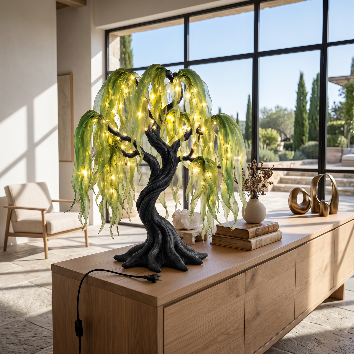 Contemporary Sculptural Tree Table Lamp For Living Room - view 4