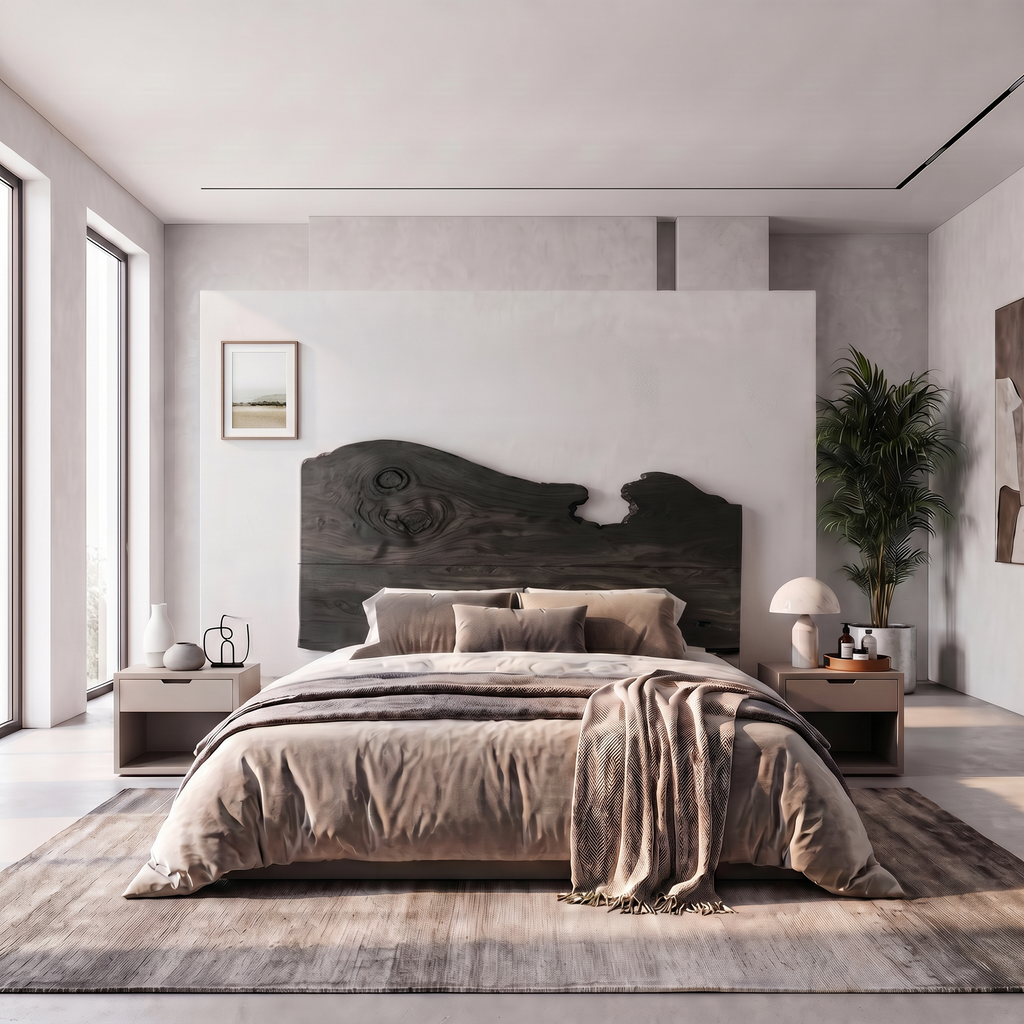 Contemporary Live Edge Headboard Wooden Bed Headboard For Bedroom - view 4