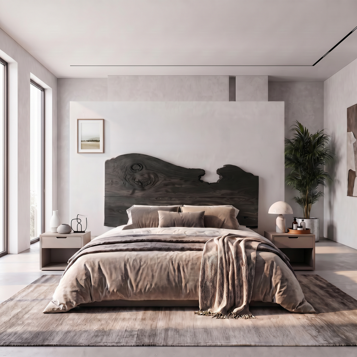 Contemporary Live Edge Headboard Wooden Bed Headboard For Bedroom - view 4