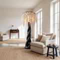 Contemporary Botanical Floor Lamp With Cascading Petal Shade For Living Room - view 4