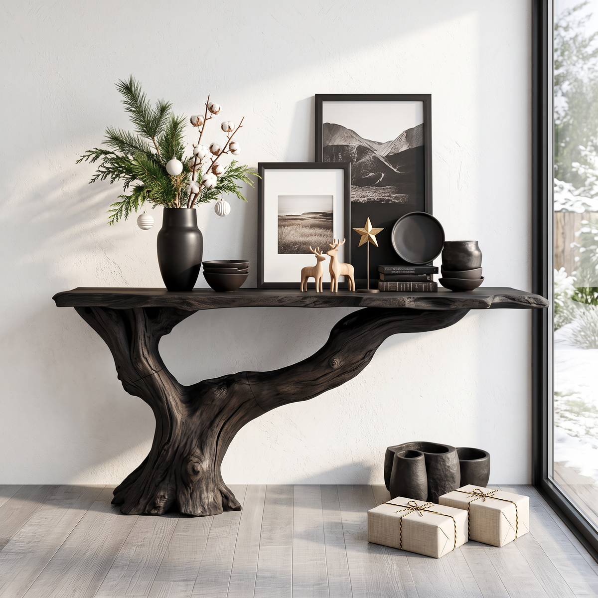 Console Table Solid Wood Farmhouse Entryway Gift - view 4