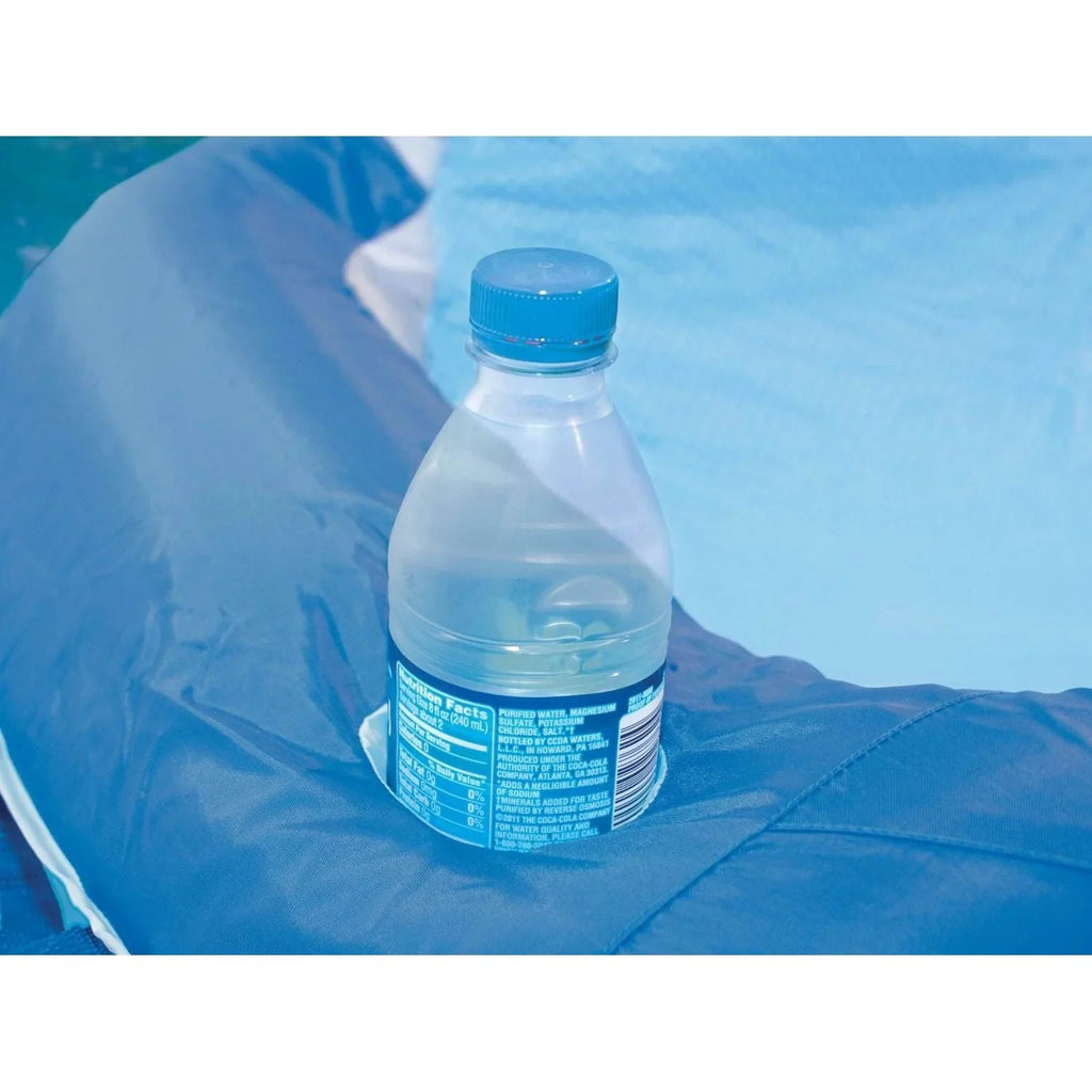 Kelsyus Floating Pool Lounger Inflatable Chair With Cup Holder Blue 2 Pack - 80014