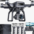 Bwine GPS Camera Drone With 4K Night Vision, 3-Axis Gimbal, 3 Batteries, Black - F7GB2 3B