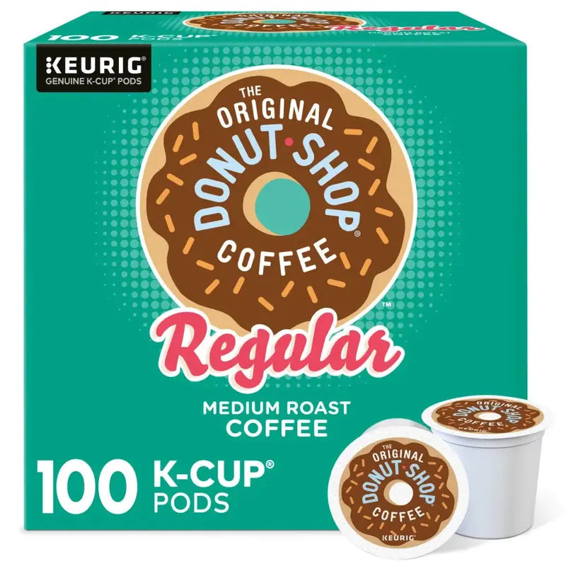 The Original Donut Shop Medium Roast Coffee Pods, 100 Count - Compatible With Keurig K-Cup Brewers