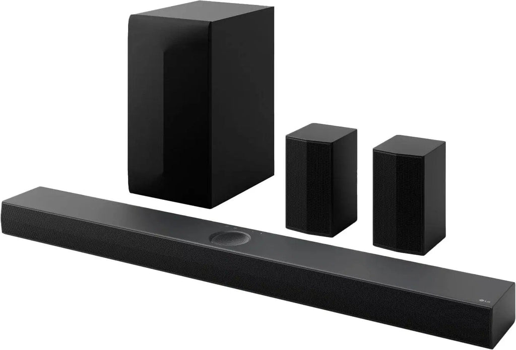5.1.1-Channel Home Theater Soundbar With Wireless Subwoofer And Rear Speakers - Dolby Atmos, Black