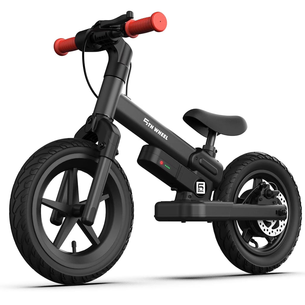 5Th Wheel Electric Balance Bike For Kids, 150W, Black, 12in Pneumatic Tire With Dual Brake - KB09