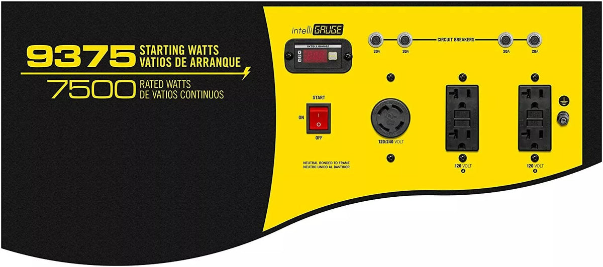 Portable Gas-Powered Generator, 9,375-Watt, RV-Ready - Remote Start
