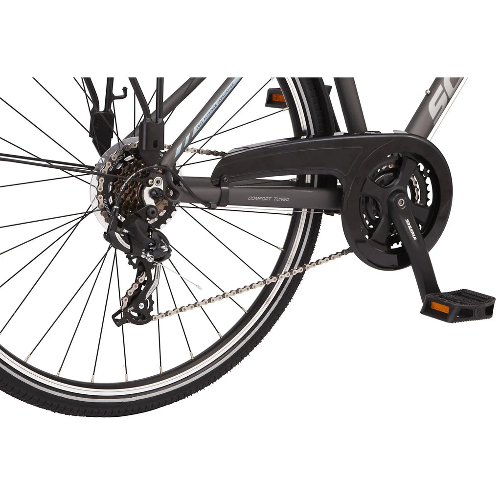 Schwinn Network 6c Hybrid Bike, 21 Speeds, Large 19.5 in Men's Style Frame, 700c Wheels, Grey