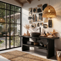 Farmhouse Branch Bathroom Vanity Freestanding Sink Console - view 4