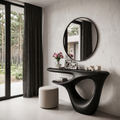 Contemporary Console Table With Artistic Open Frame Base For Foyer And Hallway - view 4