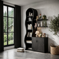 Contemporary Wooden Display Cabinet With Sculptural Branch Frame For Living Room - view 4