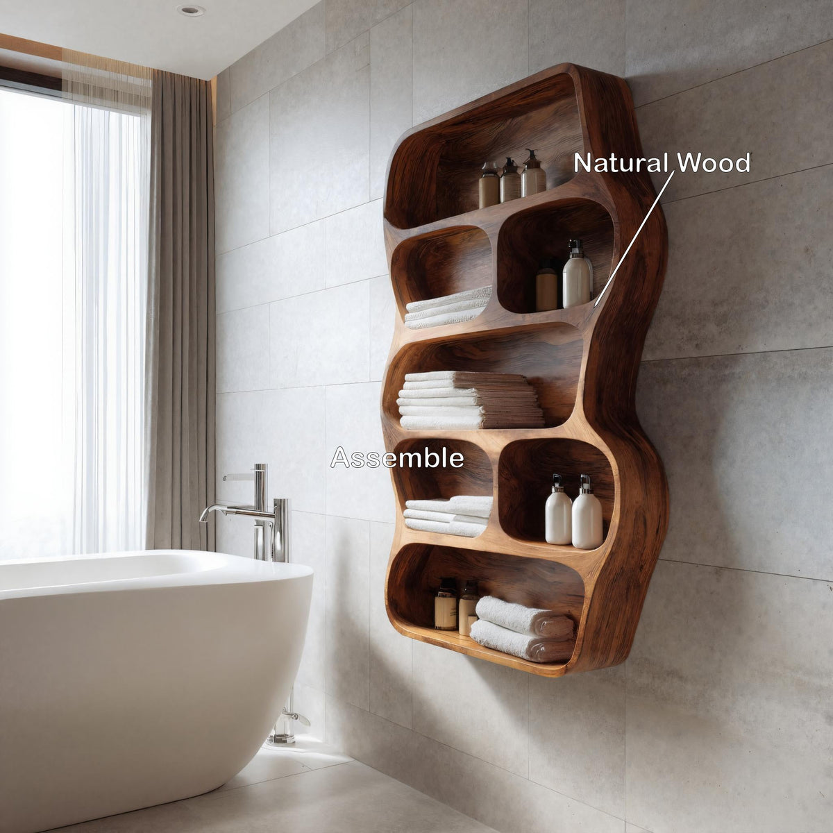 Contemporary Wall Shelf For Bathroom Space - view 5