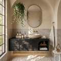 Farmhouse Bathroom Furniture With Floating Vanity - view 4