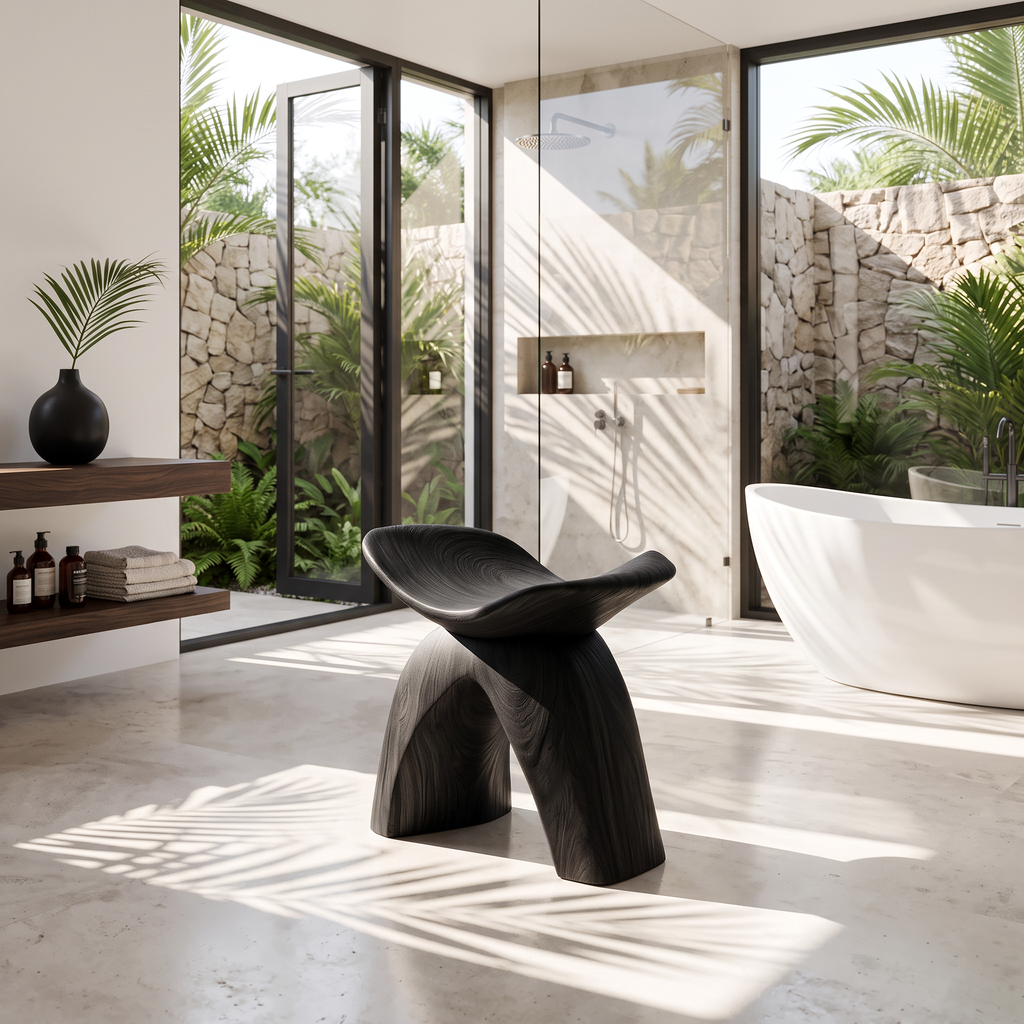 Farmhouse Bath Seat For Cozy Bathroom Furniture Decor - view 4