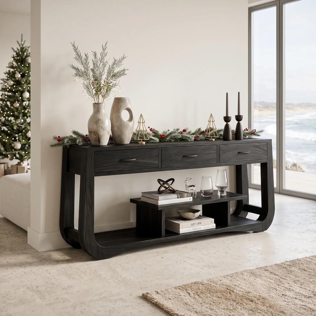 Farmhouse Christmas Behind Couch Table Modern Bedroom - view 4
