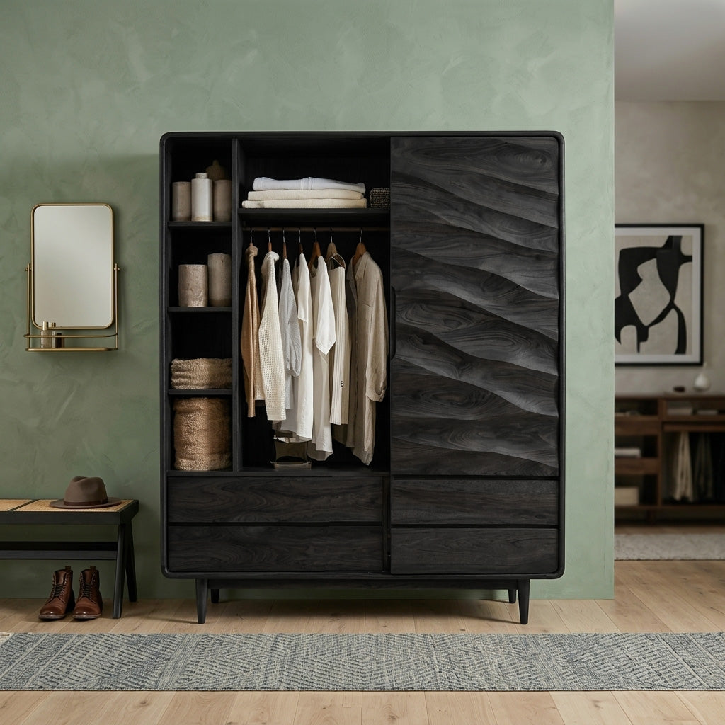 Contemporary Wardrobe With Drawers And Shelf For Bedroom - view 4