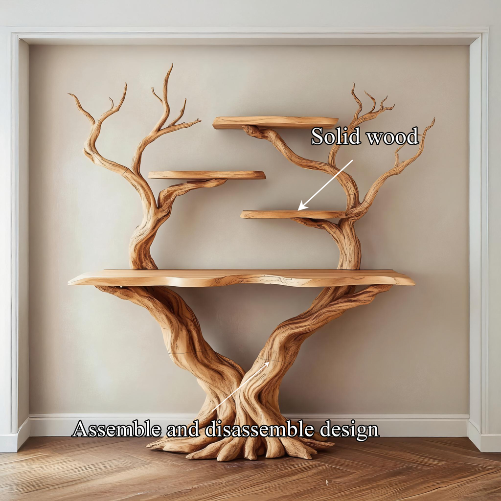 Console Table Solid Wood Rustic Farmhouse Gift