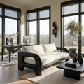 Contemporary Solid Wood Sofa With Architectural Frame For Modern Home - view 4