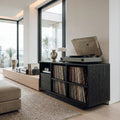 Elegant Vinyl Record Cabinet With Open Compartments For Living Room - view 4