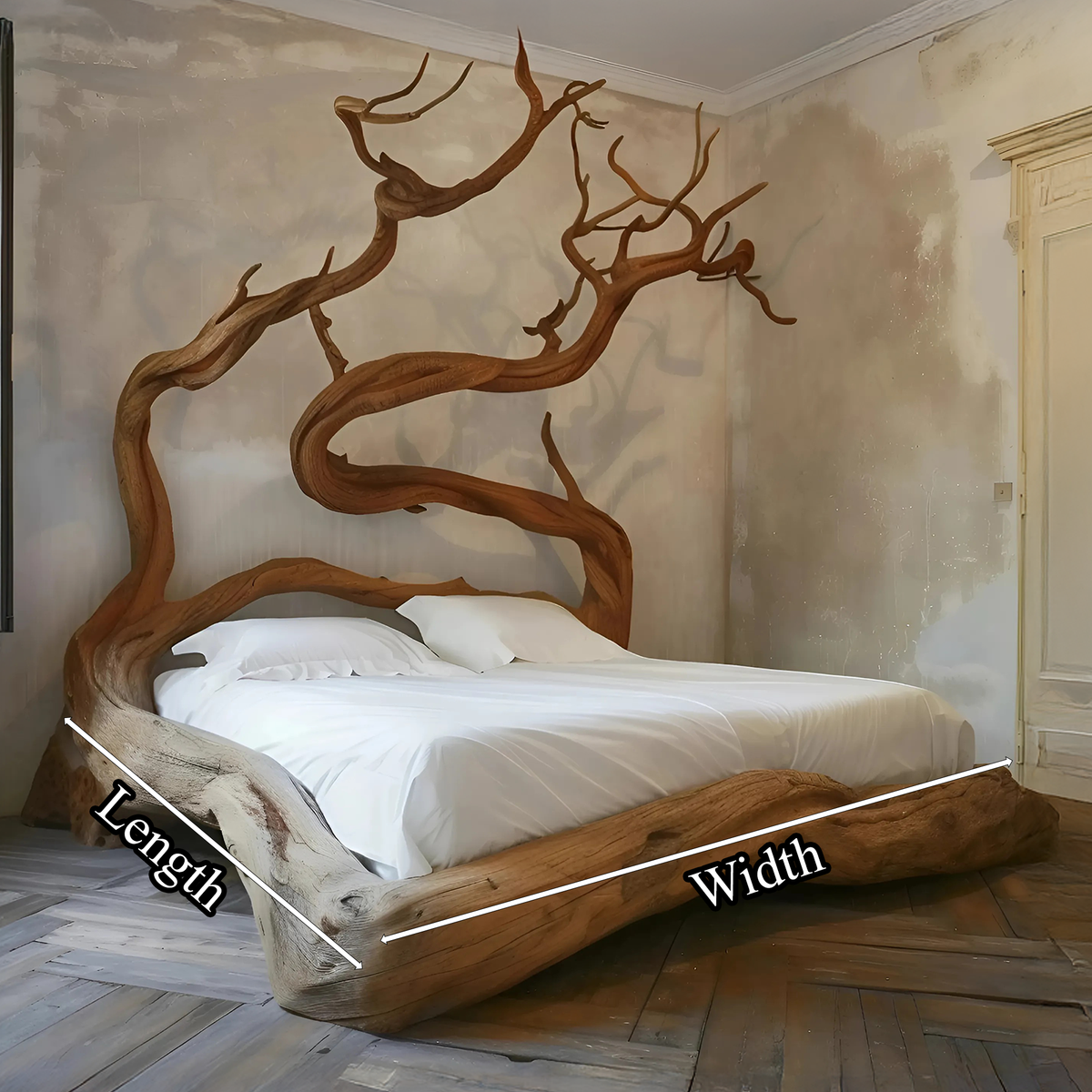 Backdrop Bed Frame Wood Furniture Handmade Decor Bedroom Valentine Gift - view 6