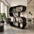 Elegant Curved Wooden Bathroom Shelf With Spa Inspired Design - view 4