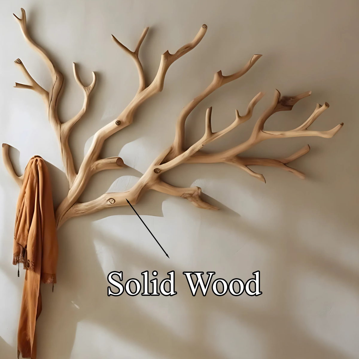 Custom Wood Coat Rack Driftwood Hanging Clothes - view 6