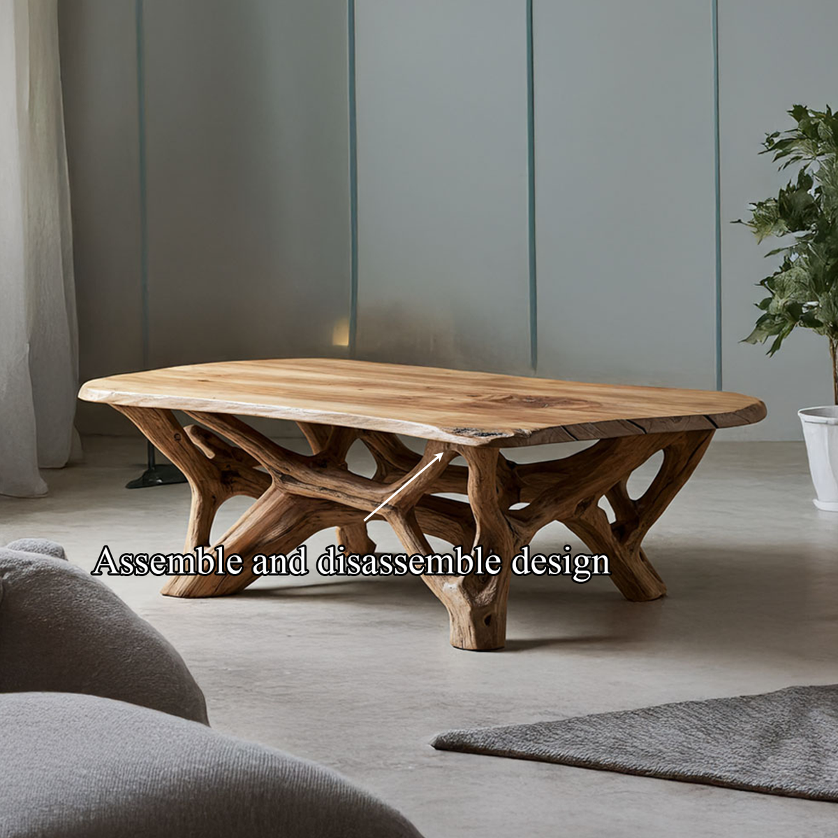 Coffee Table Solid Wood Scandinavian Minimalist Gift - view 4